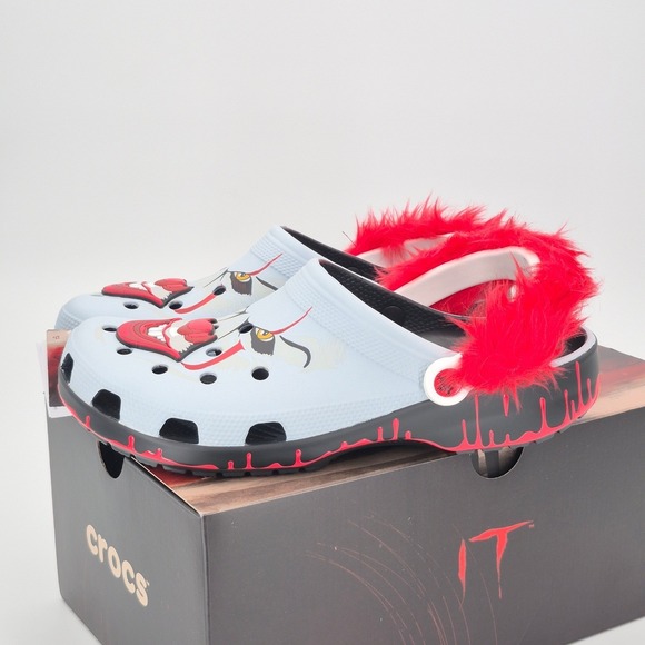Crocs IT Chapter 2 Pennywise Face Classic Clogs Adult Men\'s Size 10 Unisex Shoes